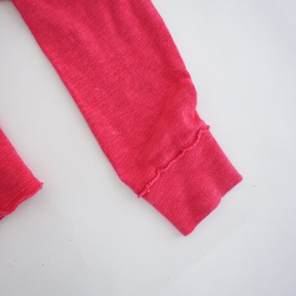 Anthropologie T.La Pink Cropped Scoop Neck Long Sleeve Shirt Small - Picture 6 of 12